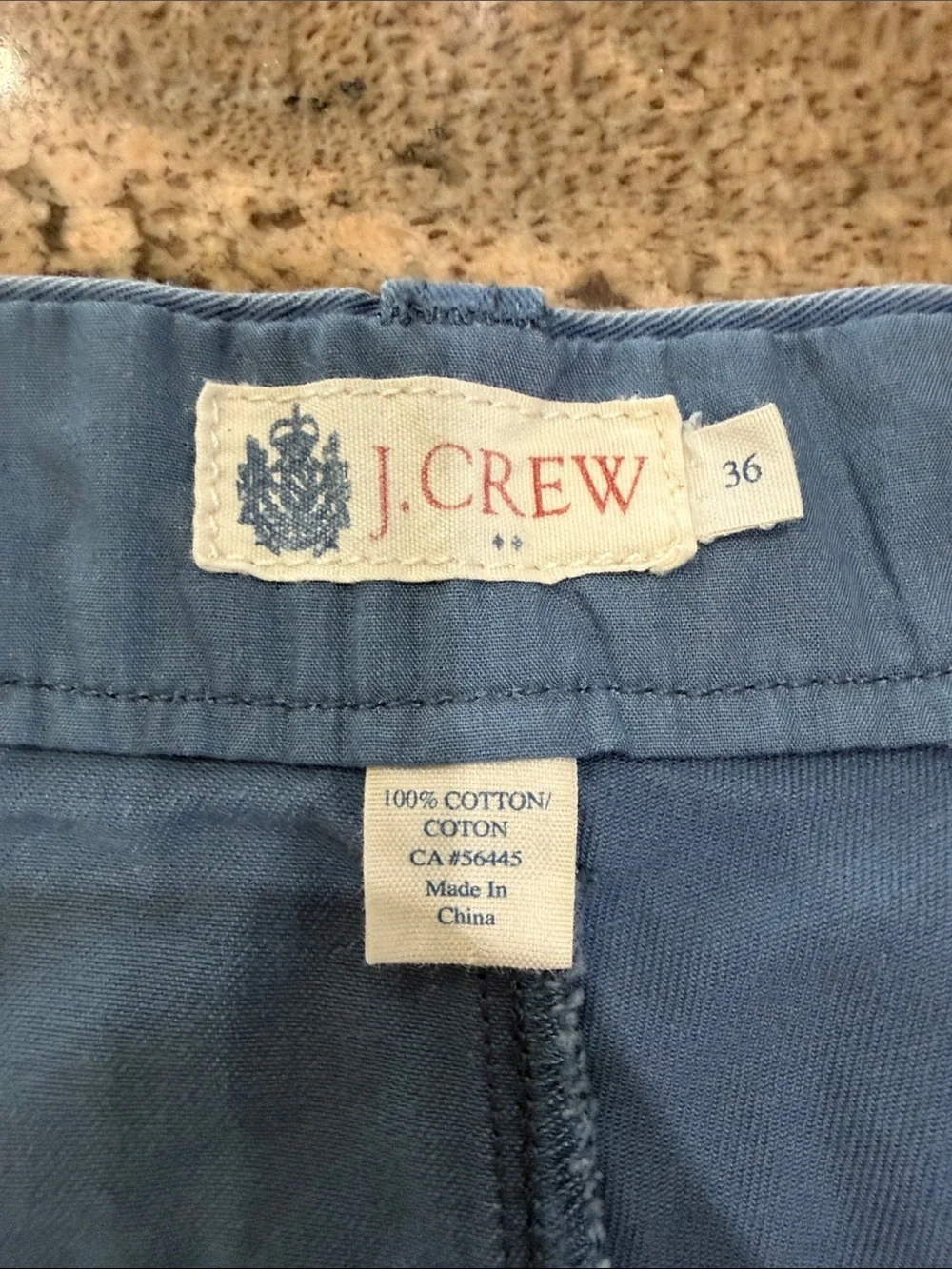 J. Crew Navy Blue Flat-Front Shorts with White Whale Embroidery
